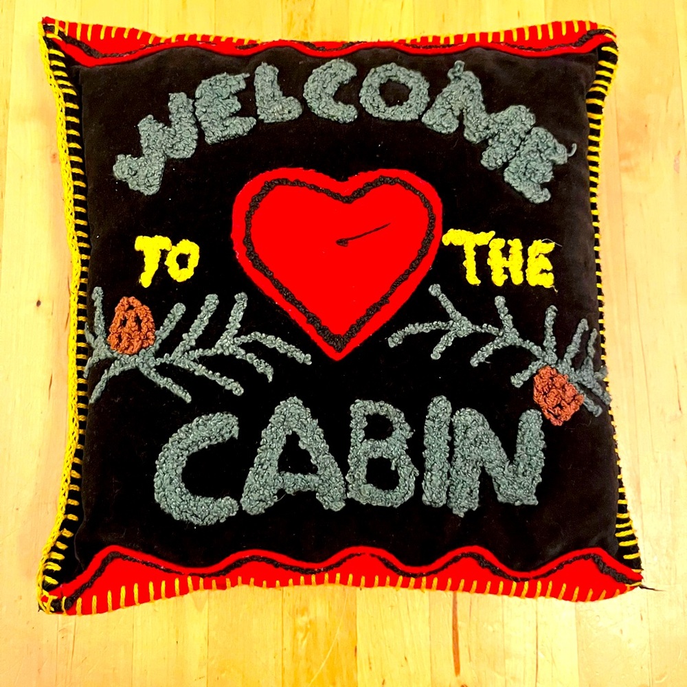 Whispering Pines “Welcome to the Cabin” pillow